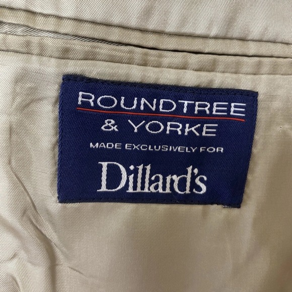 Roundtree & York Mens Blazer 42R Beige 100% Camel Hair Sport Coat Lined Jacket - Picture 3 of 12